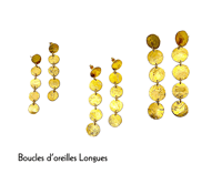 Image 1 of Boucle D'oreilles Longue Pastilles ø12 / Long Earring ø12