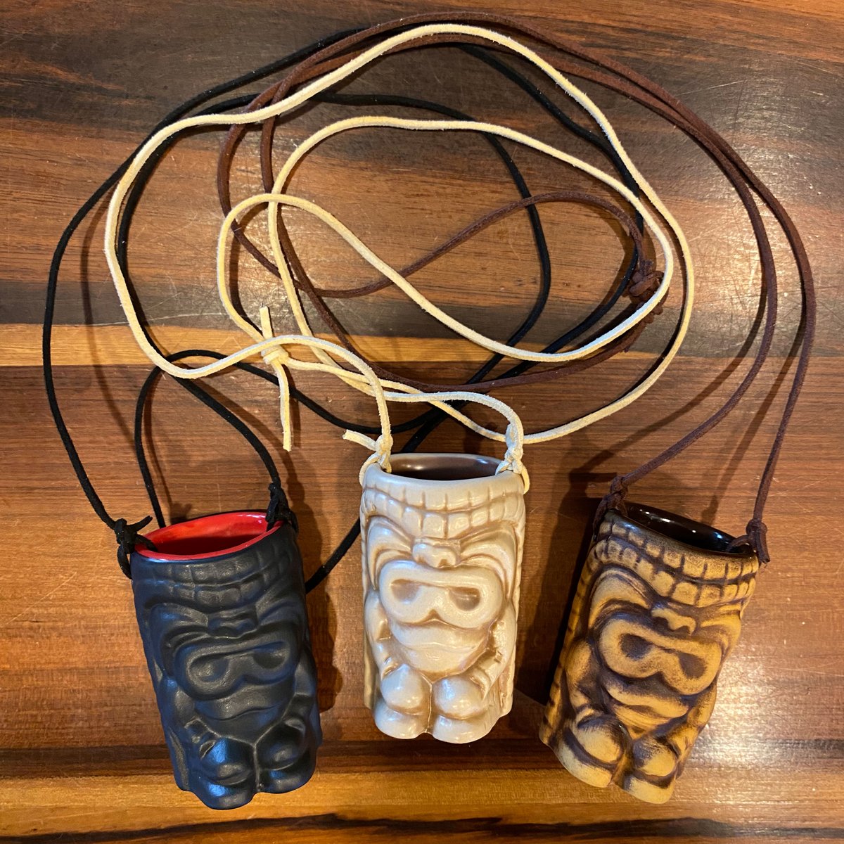 Image of Tabu Idol Tiki Mug Necklace (Set of 3)