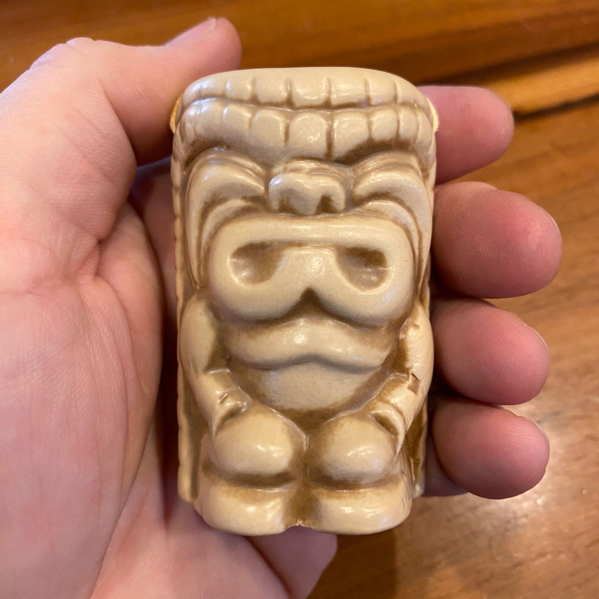 Image of Tabu Idol Tiki Mug Necklace Bone