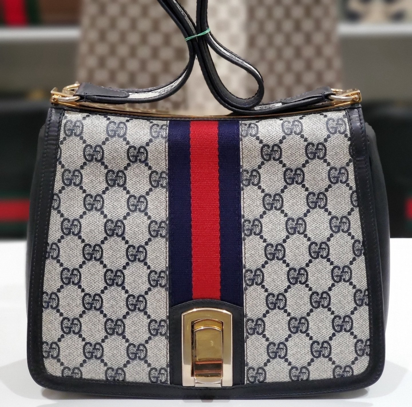 Vintage gucci cheap monogram bag