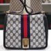 Image of Vtg Gucci Blue Monogram Shoulder Bag