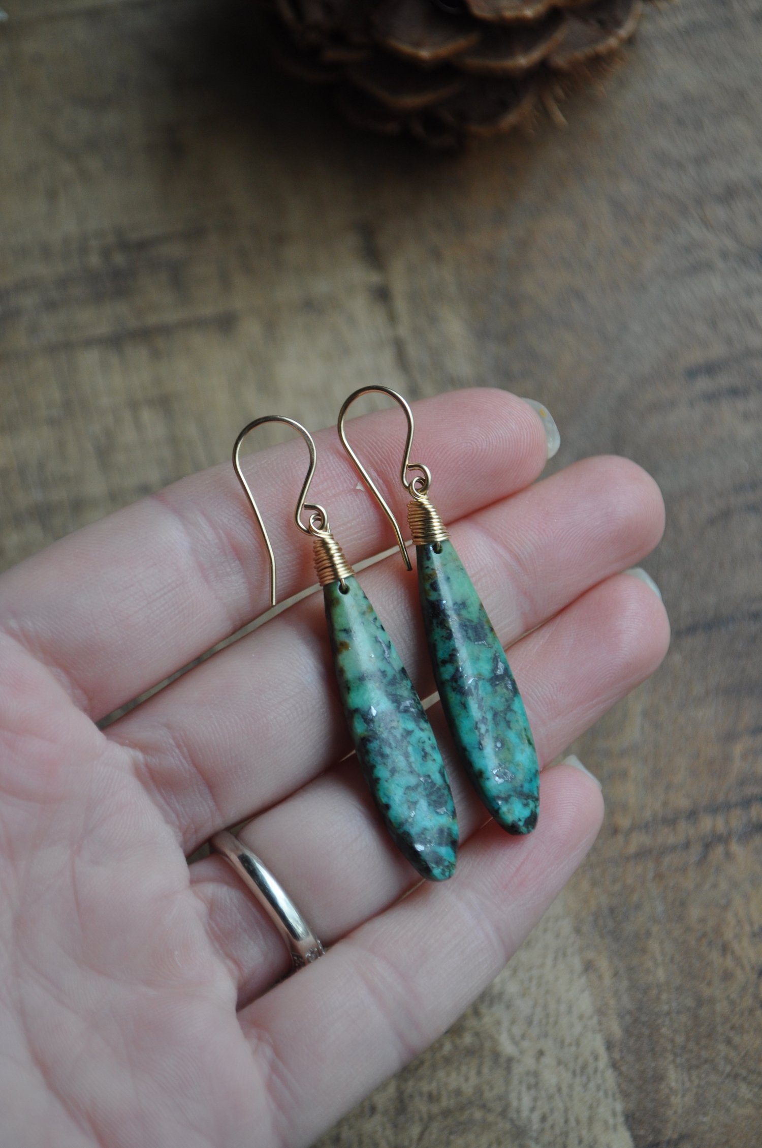 Image of One of a Kind African Turquoise Dangles