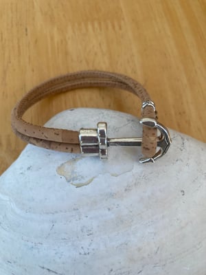 Image of Cork Bracelet with Anchor Closure