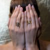 10 Bagues Martelées Avec Barrette / 10 Hammered Rings With Bar