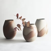 Image 2 of brown stoneware vase
