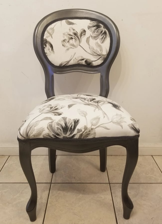 Grey Laura Ashley Fabric Chair