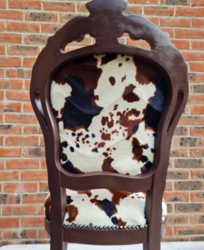 Antique Brown Cowhide Chair