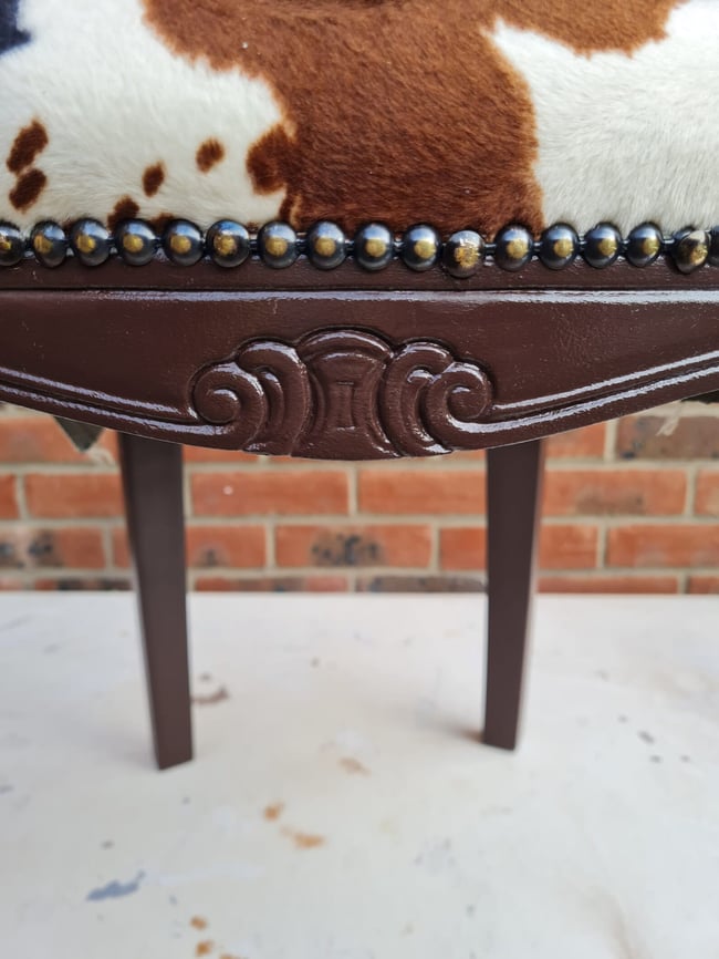 Antique Brown Cowhide Chair