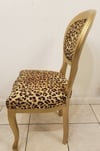 Vintage Gold Leopard Print Chair