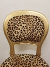Vintage Gold Leopard Print Chair