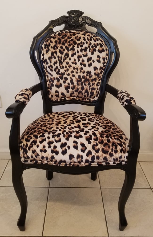 Fabulous Vintage Leopard Print Chair