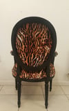 French Louis XVI Style Large Leopard Print Chair