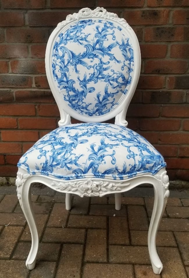 Vintage Rococo French Salon White Chair