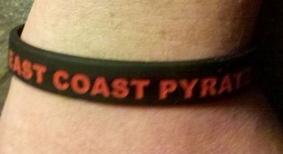 East Coast Pyratz rubber bracelet