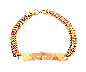 Image of Gourmette Double Chaine Homme / Men's Double Chain Bracelet