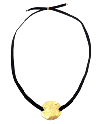 Image 2 of Chocker Cuir Médaille / Chocker Leather Medal