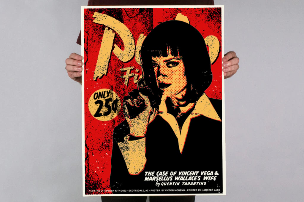 PULP FICTION - 18 X 24 Limited Edition Screenprinted Movie Poster PULP FICTION - 18 X 24 Limited Edition Screenprinted Movie Poster