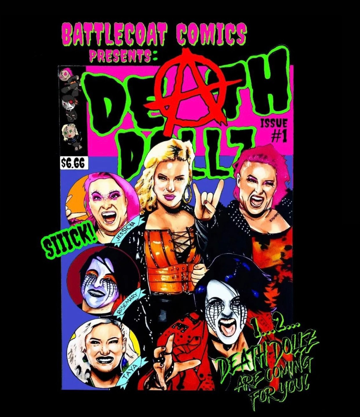 Image of Death Dollz Comic Book T-shirt