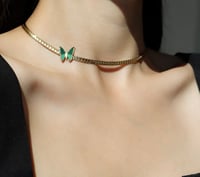 Image 2 of Emerald Butterfly Necklace