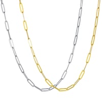 Image 1 of Paperclip Link Chain Necklace