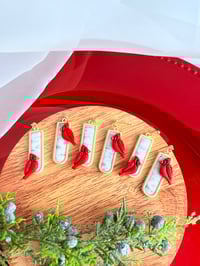 Image 1 of White Birch and Cardinal Bird