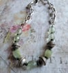Soft + Earthy Laurel Green Beaded Necklace