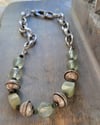 Soft + Earthy Laurel Green Beaded Necklace