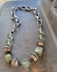 Image 1 of Soft + Earthy Laurel Green Beaded Necklace