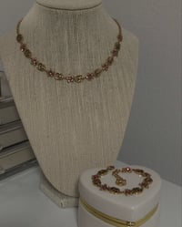 Image 2 of Vintage Floral Necklace + Bracelet