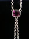 EDWARDIAN 18CT PLATINUM and 9CT YELLOW GOLD NATURAL RUBY AND DIAMOND NECKLACE