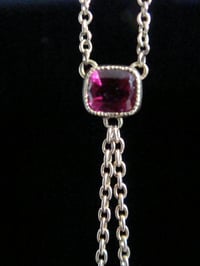 Image 4 of EDWARDIAN 18CT PLATINUM and 9CT YELLOW GOLD NATURAL RUBY AND DIAMOND NECKLACE