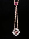 EDWARDIAN 18CT PLATINUM and 9CT YELLOW GOLD NATURAL RUBY AND DIAMOND NECKLACE