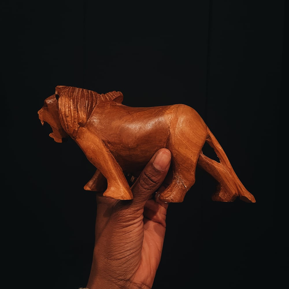 Hand Carved Lion Figure