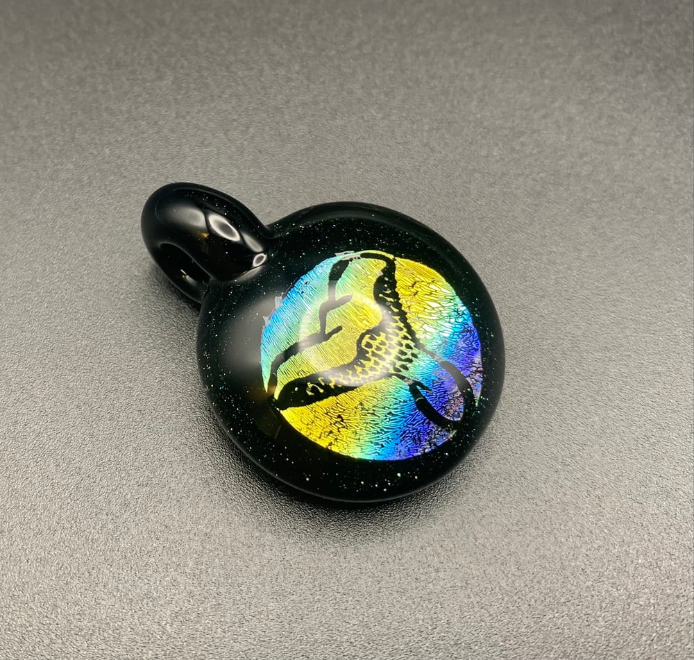 RAINBOW DICHRO Mushroom Pendant