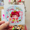 Merry & Bright round paper sticker