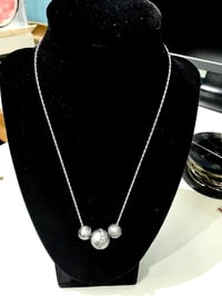 Image 2 of Sterling Silver , Black Rhodium and Cz necklace