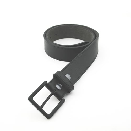 Image of 3cm Rough Grain Vegan Belt - Black Buckle