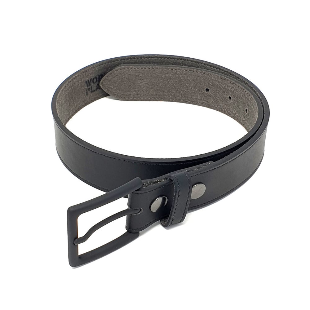 Image of 3.5cm Fine Grain Vegan Belt - Square Black Buckle