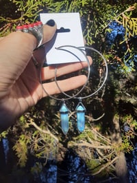 Image 3 of Opalite goddess hoops