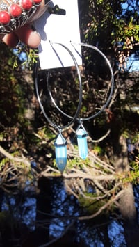 Image 1 of Opalite goddess hoops