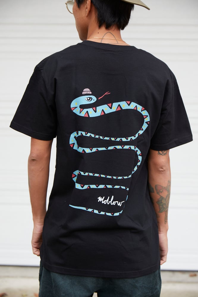 Image of snake t-shirt black