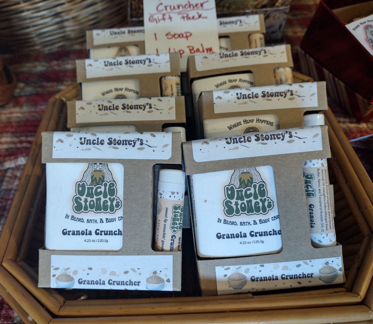 Granola Cruncher Lip Balm & Soap Gift Set Uncle Stoney's
