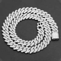 Image 3 of 18mm Miami Cuban Link Moissanite Chain/Bracelet 