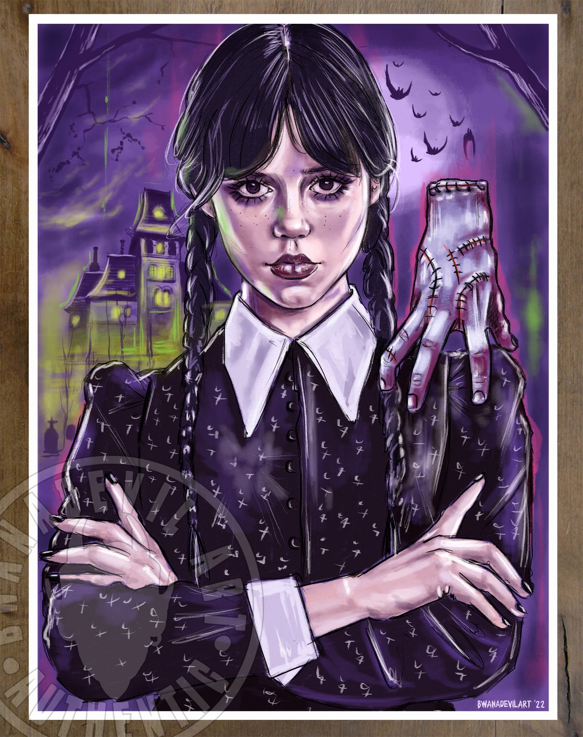 Wednesday Addams (Jenna Ortega) 9x12 in. Art Prints | BwanaDevilArt