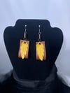 Folded leather earrings 