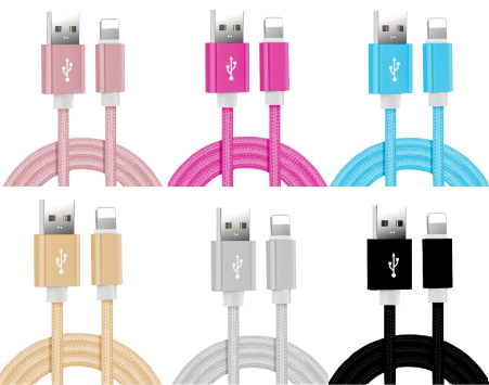 Image of Fast Charging Nylon Braided iPhone Charging Cord 