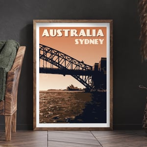 Image of Vintage Poster Australia - Sydney - Fine Art Print