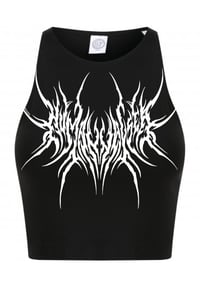Image 2 of RED/WHITE LOGO CROP TOP