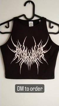 Image 4 of RED/WHITE LOGO CROP TOP