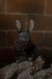 Image 3 of Soot bunny -Black fluff variant-